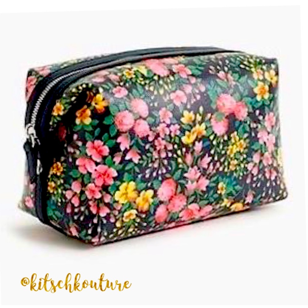 J. Crew Large Floral Cosmetic Bag